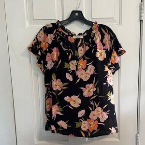 Beacon Apparel floral top size small women’s